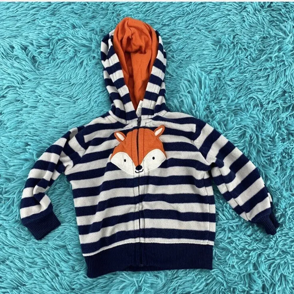 3 pc. Carter’s Hoodie, sweatshirt, fox, rhino, bear Shorts Bodysuit Bundle. 6 Mo